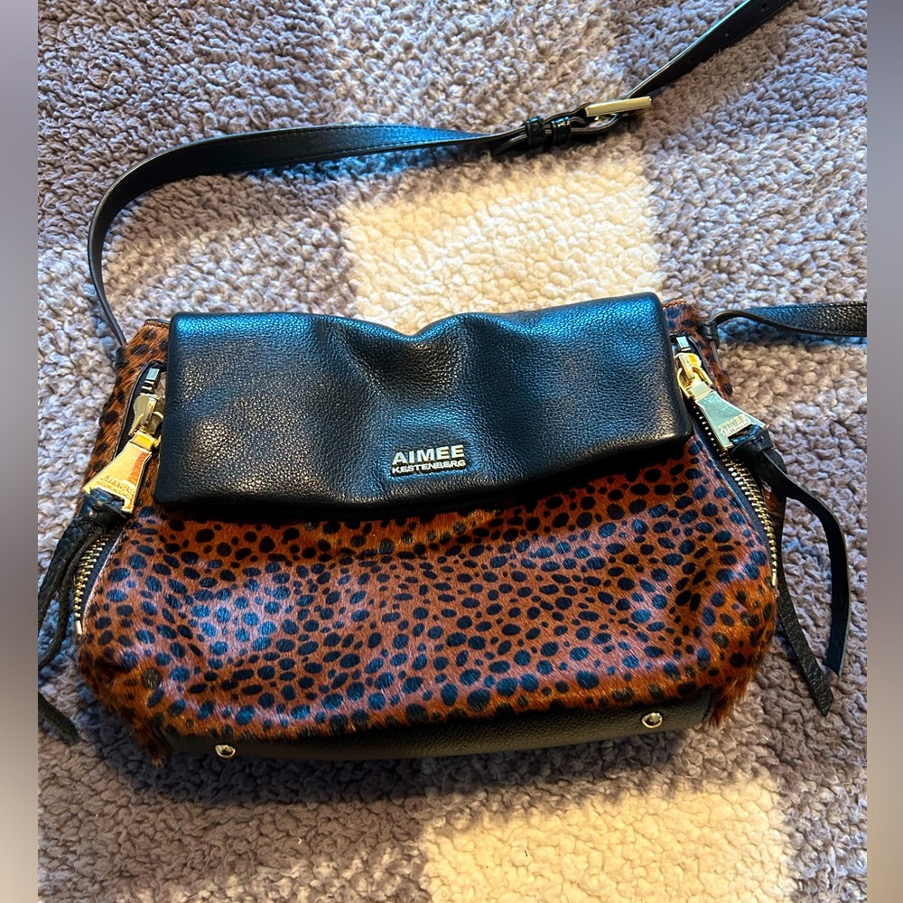 Amy Kestenberg calf hair/leather crossbody bag